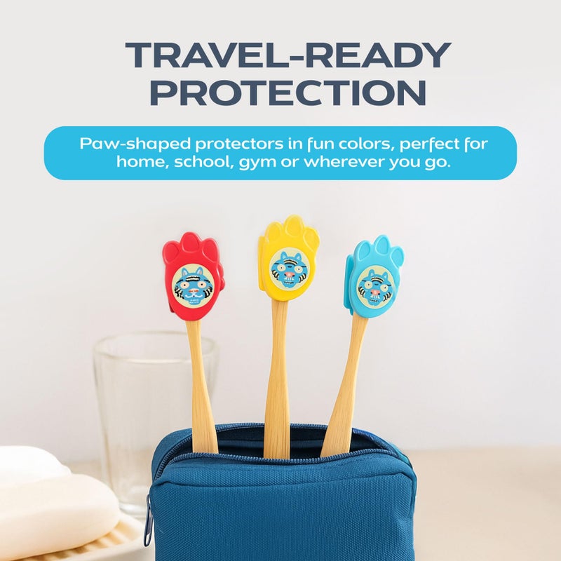 drTung's Kids Snap-On Toothbrush Protection - Toothbrush Head Cover Caps for Travel or Household, Keeps Bristles Fresh, Kid-Safe Natural Essential Oil Blend - 2 Protectors (2 Pack) - Image 5
