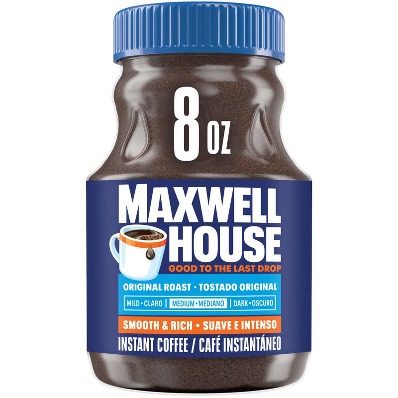 Maxwell House Original Roast Instant Coffee, 8 oz Jar - Image 1