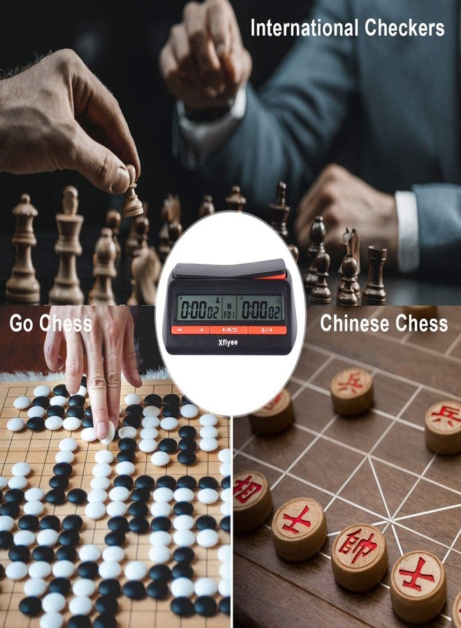 Xflyee [2023 New] Xflyee Chess Clock - Digital Chess Timer, Available for Portable Timer for Board Games and Chess with Bonus and Delayed Countdown Function - Image 4