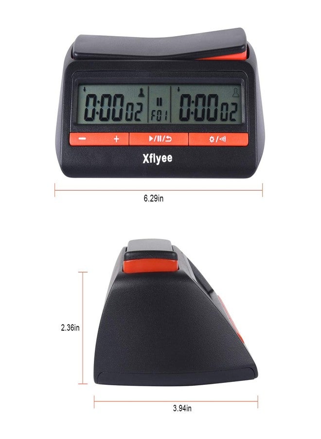 Xflyee [2023 New] Xflyee Chess Clock - Digital Chess Timer, Available for Portable Timer for Board Games and Chess with Bonus and Delayed Countdown Function - Image 5