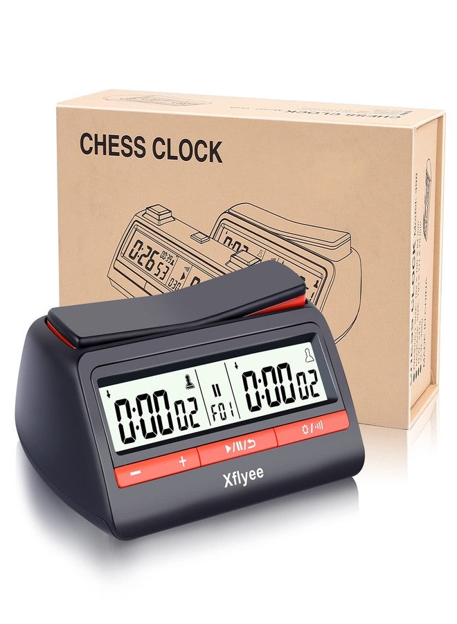 Xflyee [2023 New] Xflyee Chess Clock - Digital Chess Timer, Available for Portable Timer for Board Games and Chess with Bonus and Delayed Countdown Function - Image 1