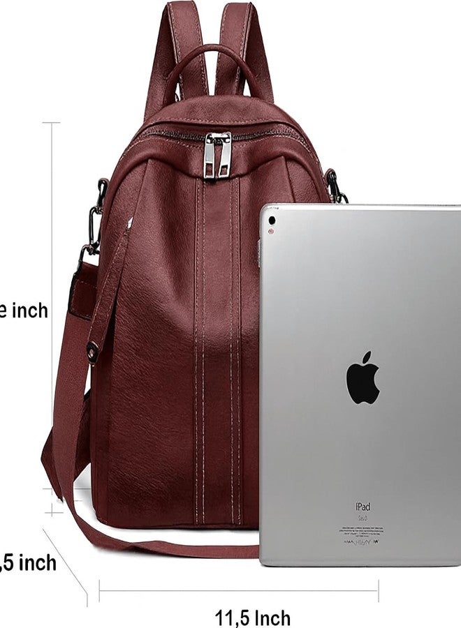MUCHOVA Stylish Women Backpack | Lightweight Casual College Backpack | Spacious Multi-Pocket Backpack for Office Travel & College (Marron) - Image 4