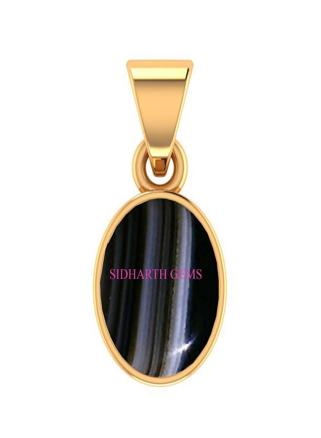 SIDHARTH GEMS 14.25 Ratti 13.00 Carat Natural Black Sulemani Hakik Stone Pendant for Women's and Men's - Image 1