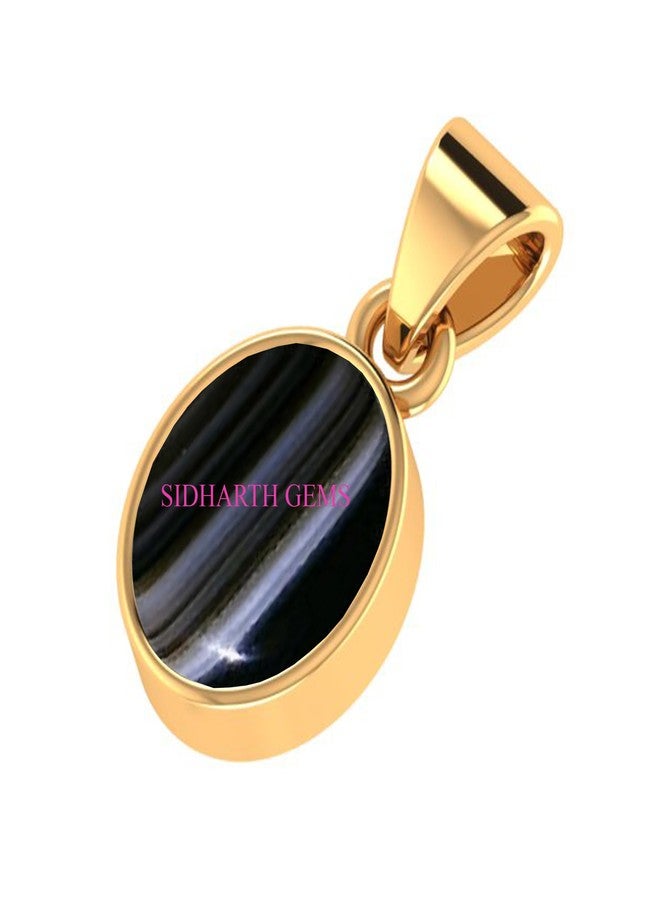 SIDHARTH GEMS 14.25 Ratti 13.00 Carat Natural Black Sulemani Hakik Stone Pendant for Women's and Men's - Image 3