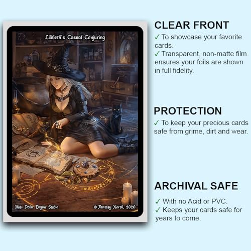 Fantasy North - Spell Scrolls I - 100 Textured Matte TCG Card Sleeves - Fits Magic MTG Commander Pokemon and Other Card Games - Playing Card Sleeves (Animate Dead) - Image 3