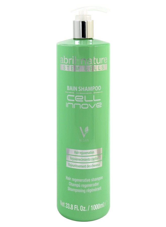 abril et nature - Cell Innove - Professional Hair Shampoo - Youthful, Healthy, and Shiny Appearance - Hair Treatment with Plant Stem Cells - Regenerates and Rejuvenates the Hair Fiber - 1000 ml - Image 1