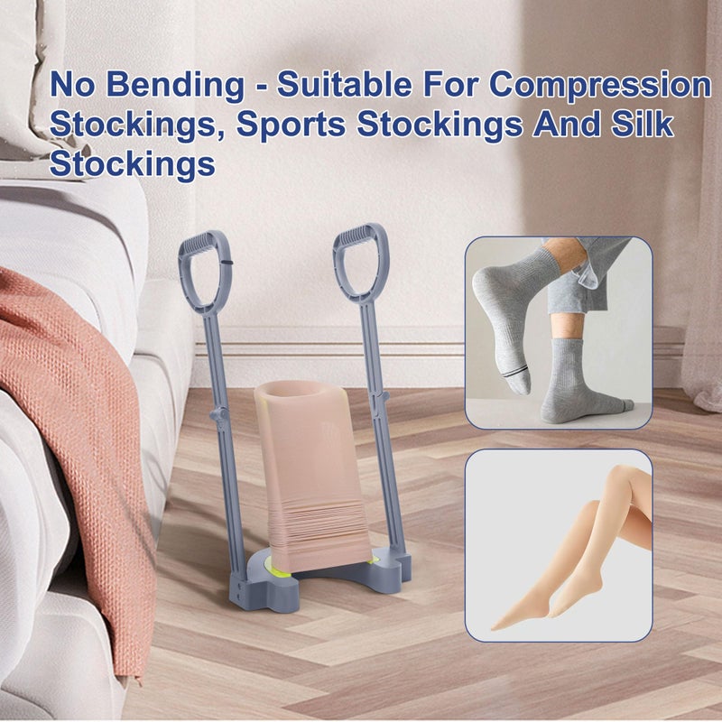 JFMkaer Compression Sock Aid Device | Size for Leg Circ 16 in or Less | Helper Device for Putting on Compression Stocking, Easy On Donning Aid Tool for Socks & Stockings, Durable & User-Friendly Design - Image 4