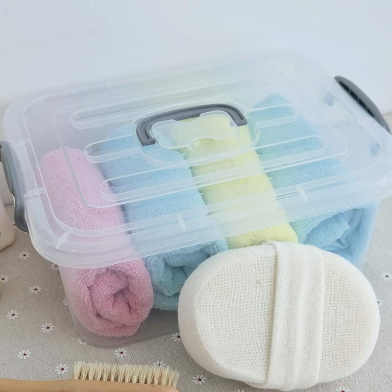Kekow 2-Pack Clear Storage Latch Box, Plastic Containers With Lids, 8 L - Image 5