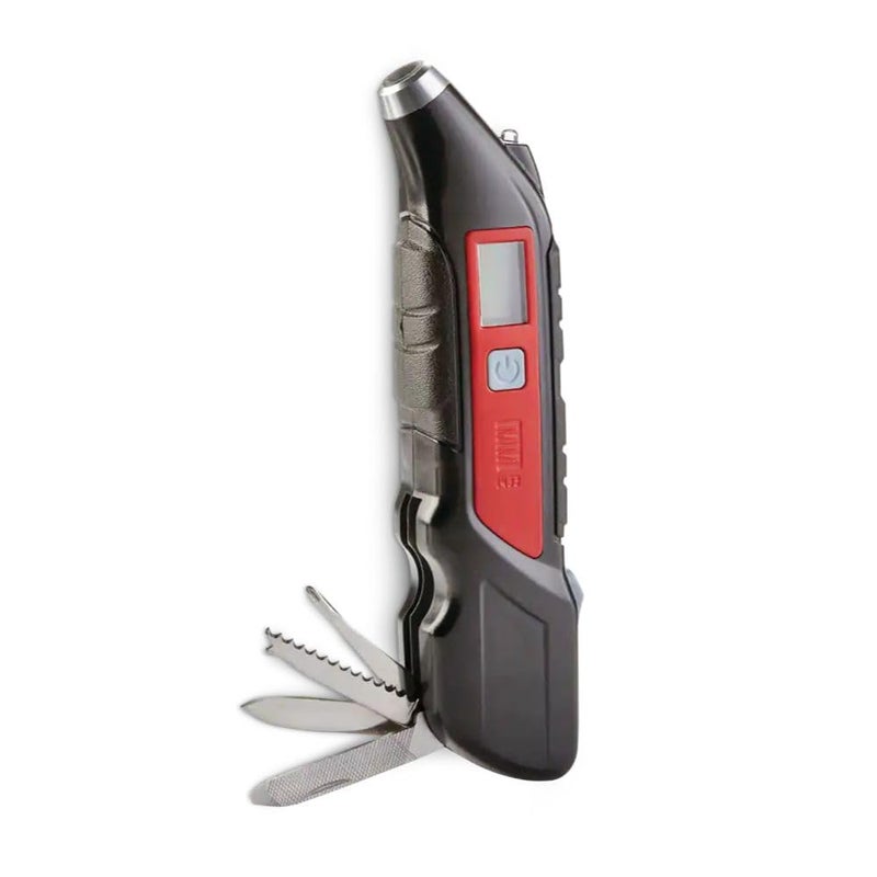 موتوماستر مقياس ضغط الإطارات الرقمي مع أداة متعددة الوظائف وضوء | 5-99 PSI - Image 1