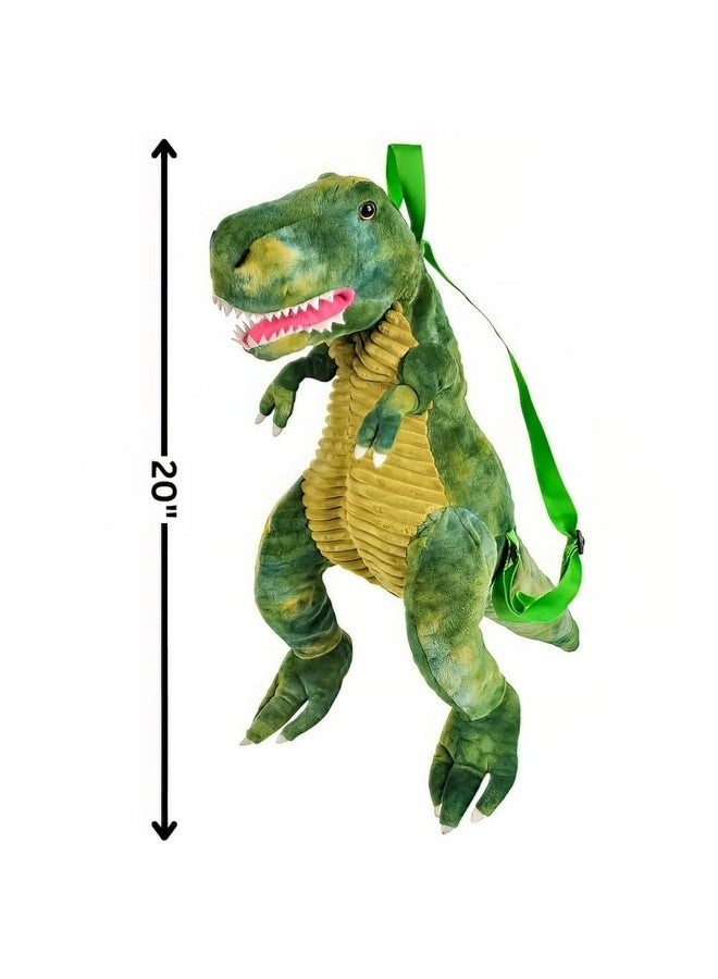 Rhode Island Novelty 20" Dino Backpack T-Rex , Green - Image 3