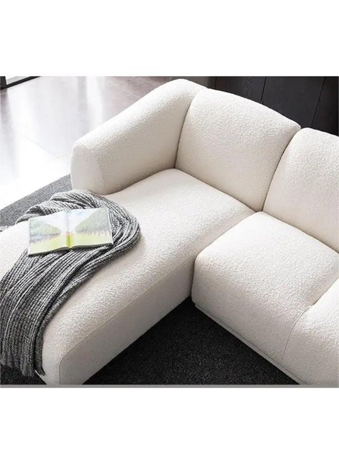 Comfynest أريكة مودرن بوكلية فاخرة على شكل L مكونة من 3 مقاعد (شكل L يمين) في غرفة المعيشة المستوحاة من النرويج - Image 5