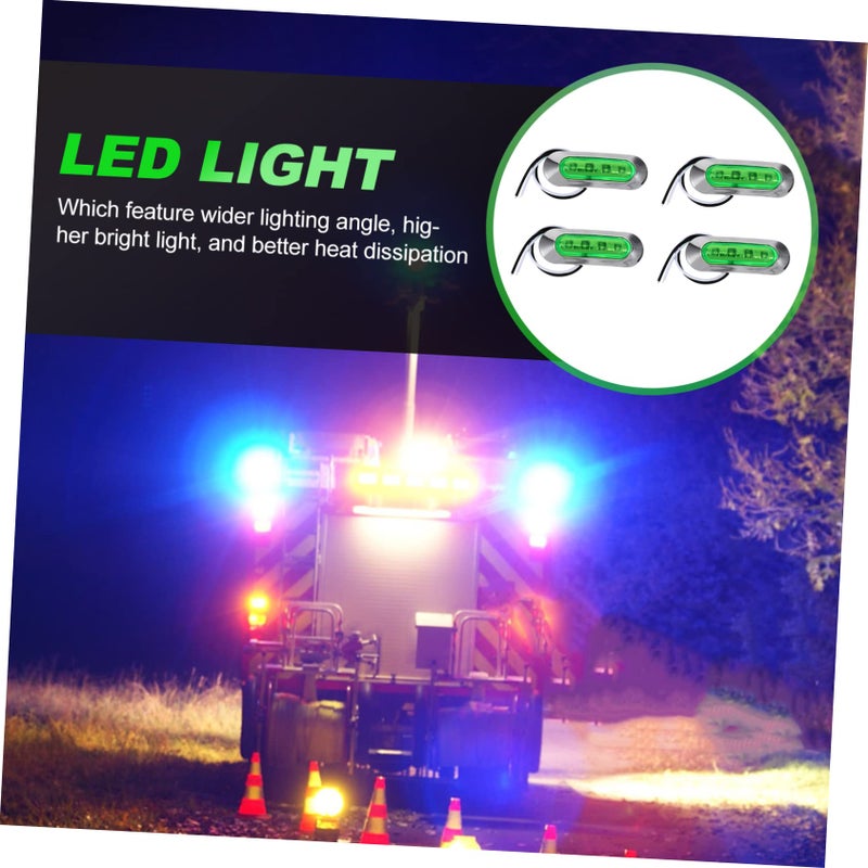 Green LED Side Marker Lights For Trucks Enhanced Visibility Easy Install Low Power 4pcs - Image 4