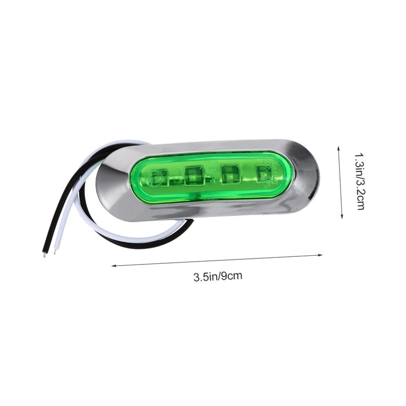Green LED Side Marker Lights For Trucks Enhanced Visibility Easy Install Low Power 4pcs - Image 3