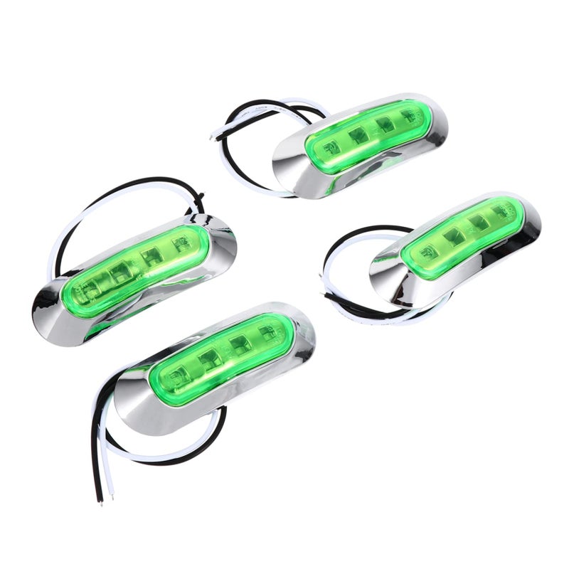 Green LED Side Marker Lights For Trucks Enhanced Visibility Easy Install Low Power 4pcs - Image 2