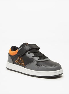 Kappa Boys' Colourblock Low-Ankle Sneakers with Hook and Loop Closure  - Image 1