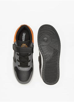 Kappa Boys' Colourblock Low-Ankle Sneakers with Hook and Loop Closure  - Image 5
