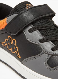 Kappa Boys' Colourblock Low-Ankle Sneakers with Hook and Loop Closure  - Image 4