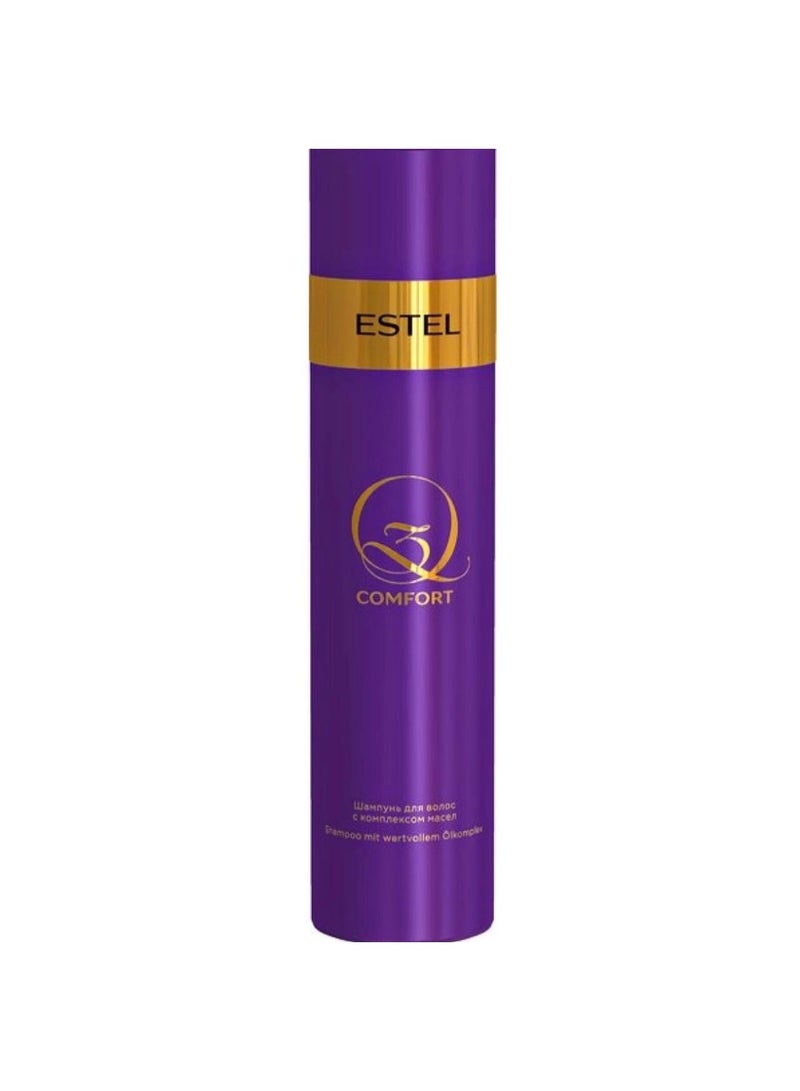 ESTEL Professional Q Comfort Oil Complex Hair Shampoo 250ml – Nourishing Shampoo for Dry, Damaged & Color-Treated Hair – Moisturizing, Repairing & Shine Enhancing Hair Care - Image 1