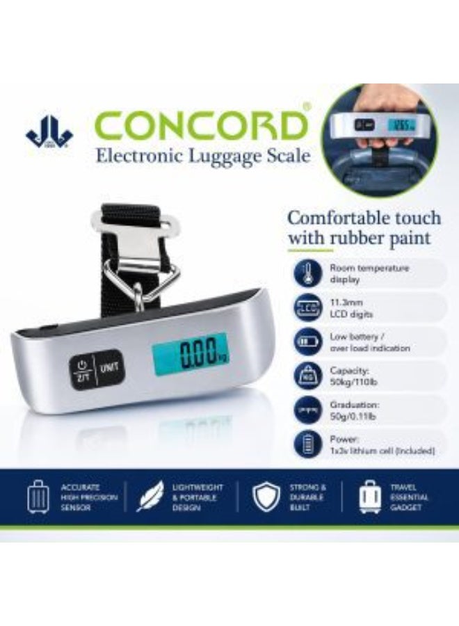 ميزان أمتعة إلكتروني من Concord – ميزان سفر رقمي محمول - Image 1