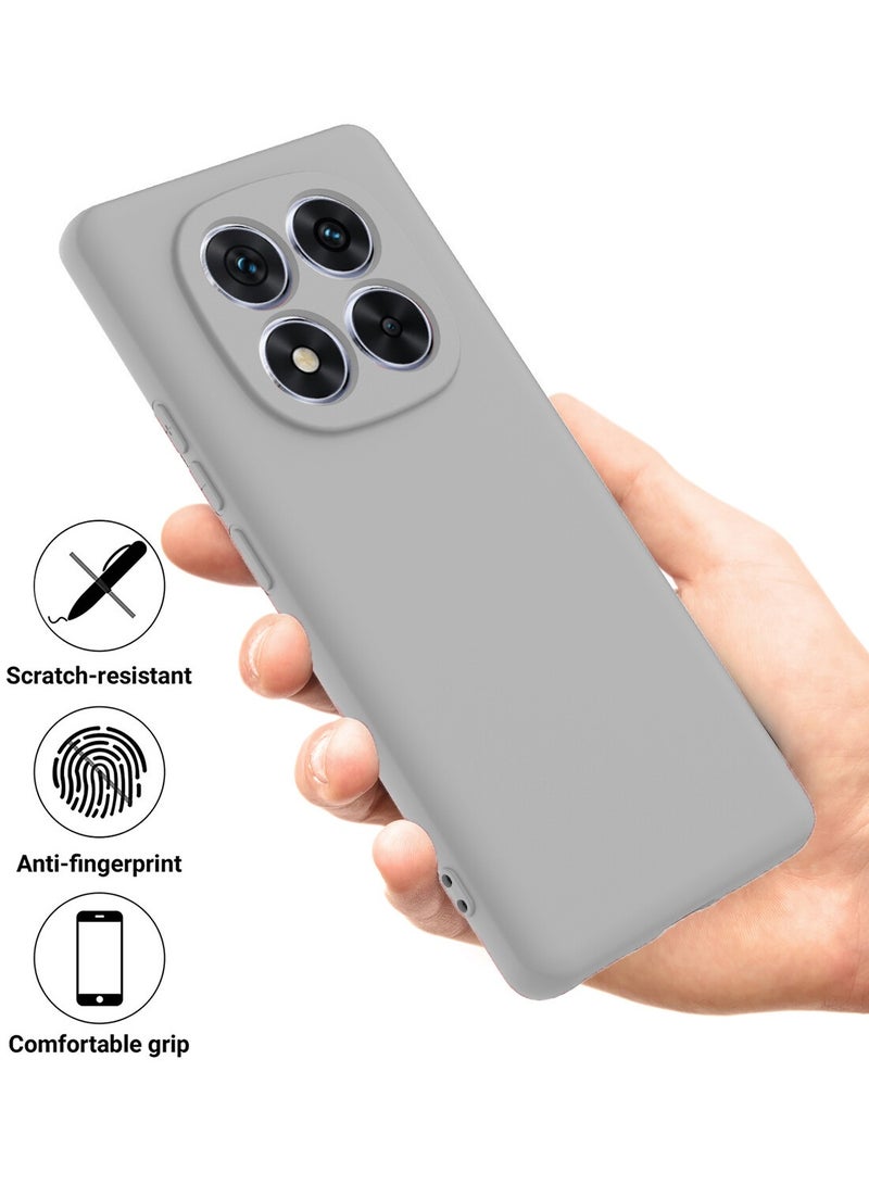 Wtech Xiaomi Poco X7 5G 2025 Premium Soft Liquid Silicone Case Cover - Grey - Image 4
