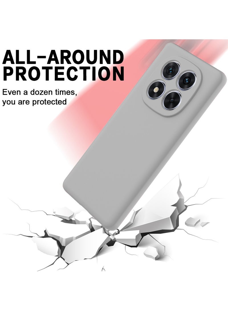Wtech Xiaomi Poco X7 5G 2025 Premium Soft Liquid Silicone Case Cover - Grey - Image 3