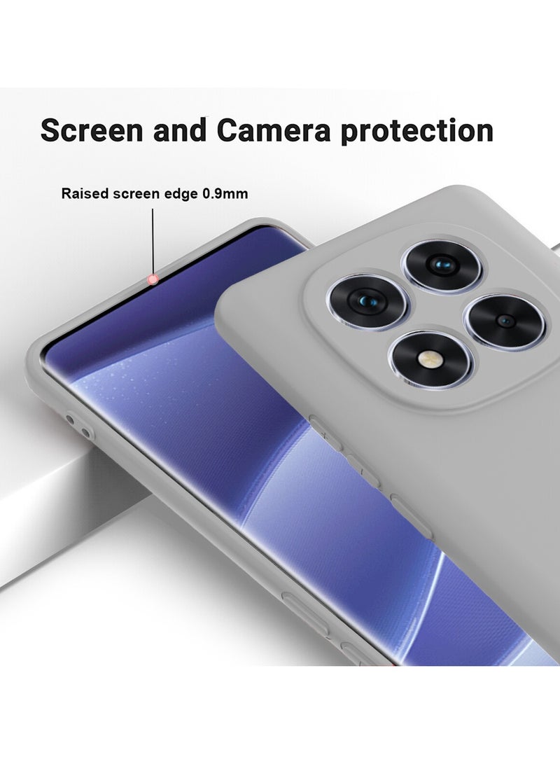 Wtech Xiaomi Poco X7 5G 2025 Premium Soft Liquid Silicone Case Cover - Grey - Image 2