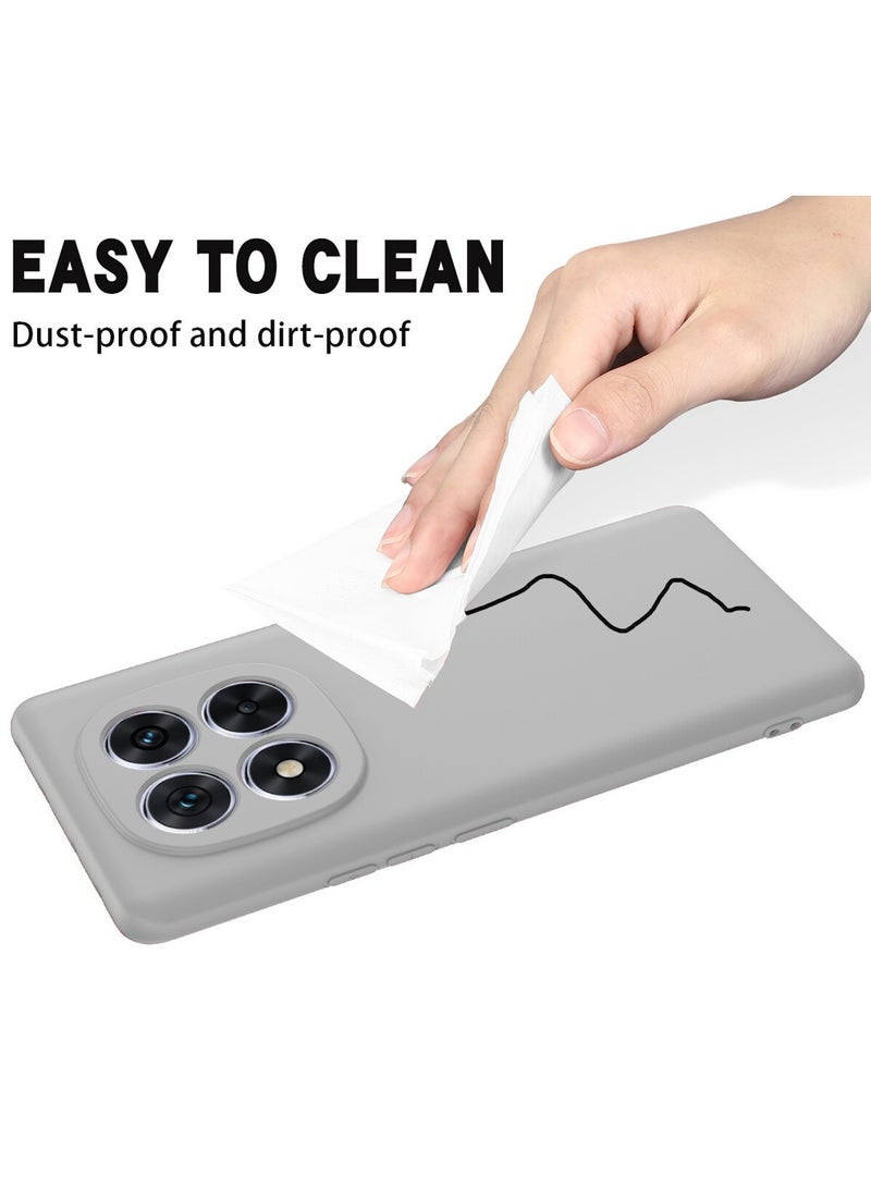 Wtech Xiaomi Poco X7 5G 2025 Premium Soft Liquid Silicone Case Cover - Grey - Image 5