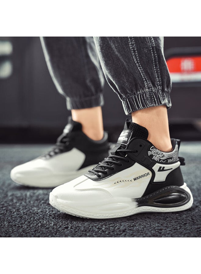 Pull Back Warrior Men's Casual Shoes Autumn Thick Sole Rebound Sports Shoes Wxy-h970n Beige Black Size 41 - Image 5
