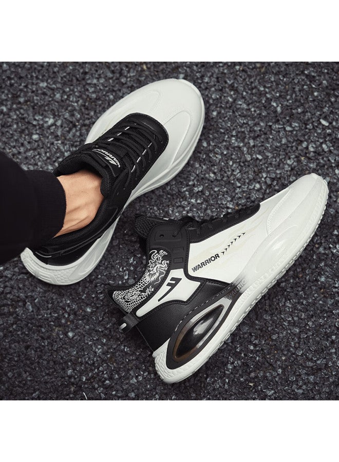 Pull Back Warrior Men's Casual Shoes Autumn Thick Sole Rebound Sports Shoes Wxy-h970n Beige Black Size 41 - Image 2