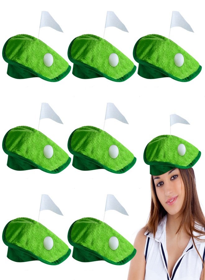 Berlune Funny Novelty Golfer Beret Hat with Golf Ball Flag for Golf Party Costume Accessories and Supplies (8 Set) - Image 1