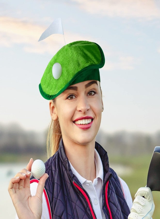 Berlune Funny Novelty Golfer Beret Hat with Golf Ball Flag for Golf Party Costume Accessories and Supplies (8 Set) - Image 4