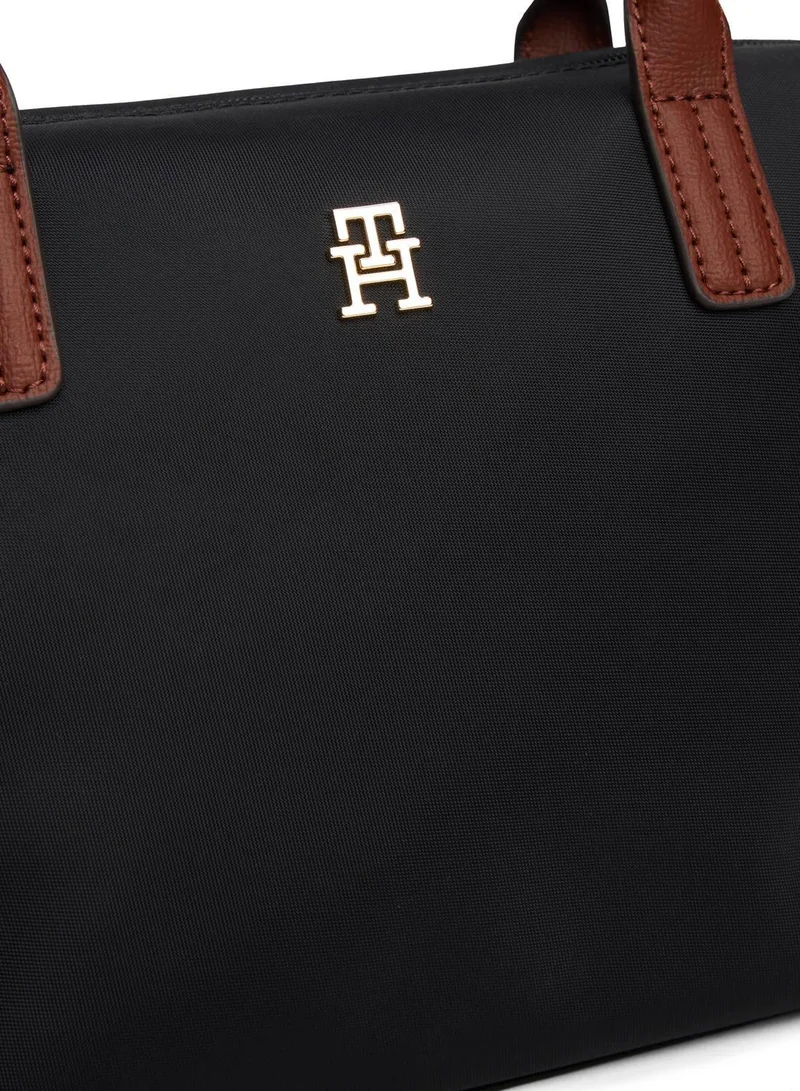 TOMMY HILFIGER Black TH Monogram Tote Bag for Women | Best Price UAE