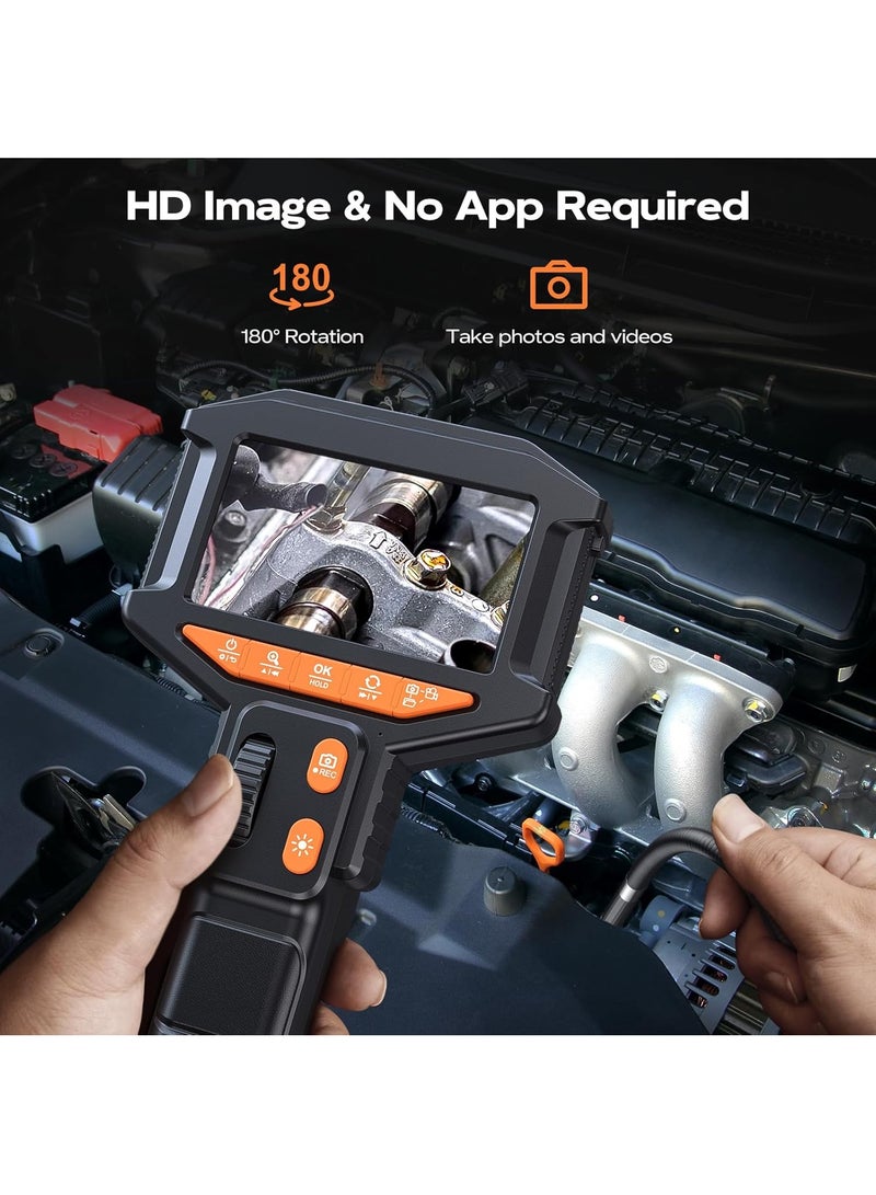 inskam Two-Way Articulating Borescope Camera with Light: Industrial Endoscope Inspection Snake Camera - Flexible Bore Scope Cam with 0.33in Articulated Probe for Mechanic Automotive Engine Wall- 5.5FT  - Image 4