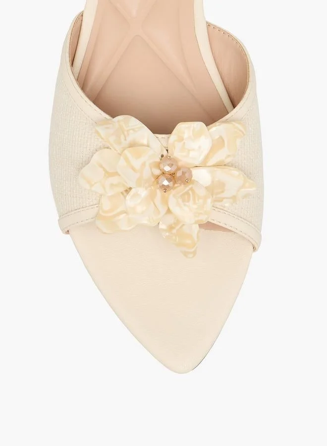 Celeste IVORY Women Slip-On Slide Sandals for Women | Best Price UAE