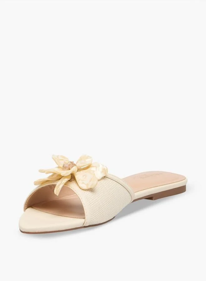 Celeste IVORY Women Slip-On Slide Sandals for Women | Best Price UAE