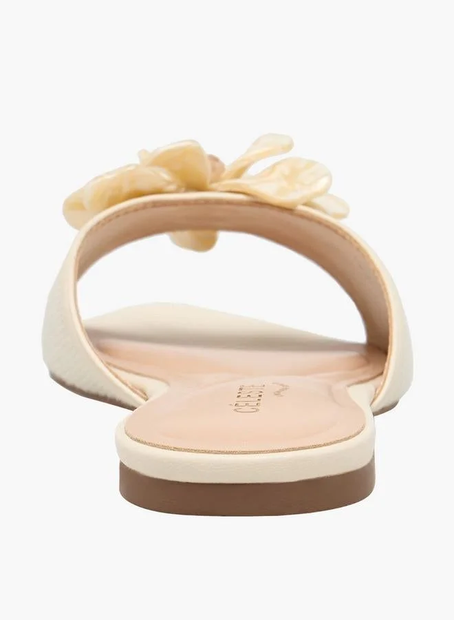 Celeste IVORY Women Slip-On Slide Sandals for Women | Best Price UAE