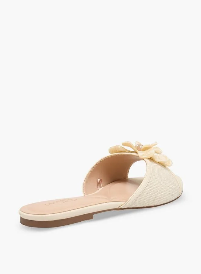 Celeste IVORY Women Slip-On Slide Sandals for Women | Best Price UAE