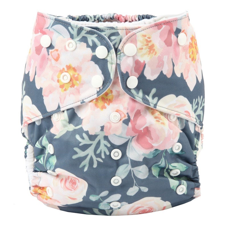 Sigzagor 2 to 7 Years Old Junior Big Cloth Diaper,Nappy,Pocket Reusable Washable,Baby Kids Toddler for Girls (Floral) - Image 1