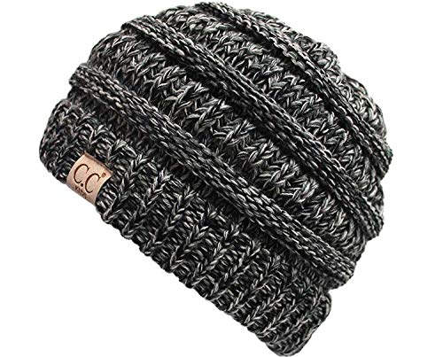 Funky Junque Toddler Winter Hat Ages 1–4, Soft Knit Beanie for Boys & Girls, Cozy Warm Kids Beanies for Cold Weather - 4 Tone Mix - Black, Dark Melange Grey, Heather Grey, Beige - Image 2