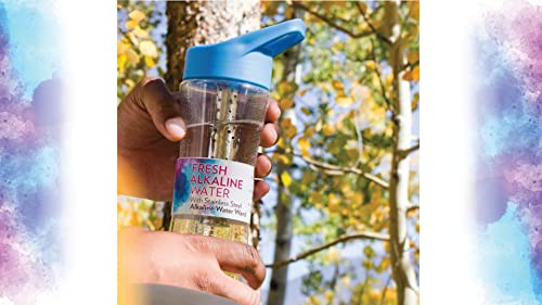 New Wave Enviro Alkaline Water Bottle with Stainless Steel Wand, 22oz. Capacity, BPA Free Bottle, Blue - Image 3