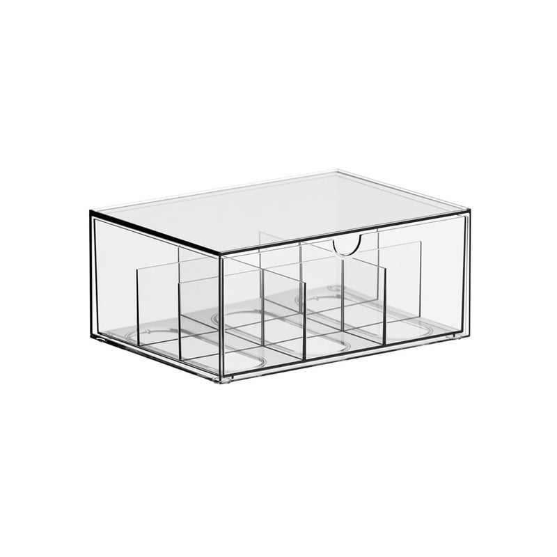 Vidifor 9 Drawer Trading Card Storage Organizer Box, Clear Stackable Drawers for Toploaders, MTG, TCG, PTCG, Sports Cards, for daily use. (1) - Image 1