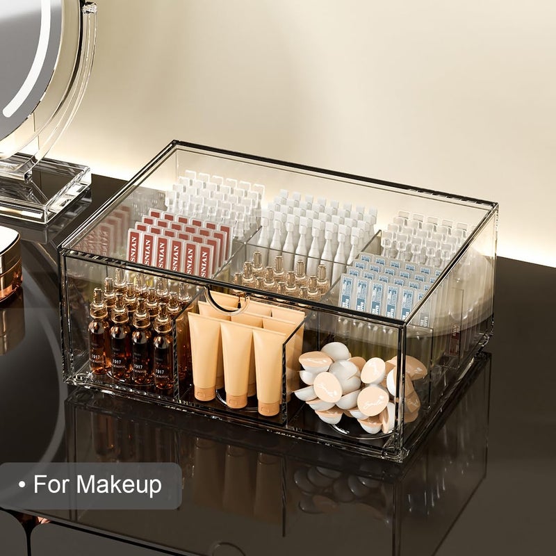 Vidifor 9 Drawer Trading Card Storage Organizer Box, Clear Stackable Drawers for Toploaders, MTG, TCG, PTCG, Sports Cards, for daily use. (1) - Image 5
