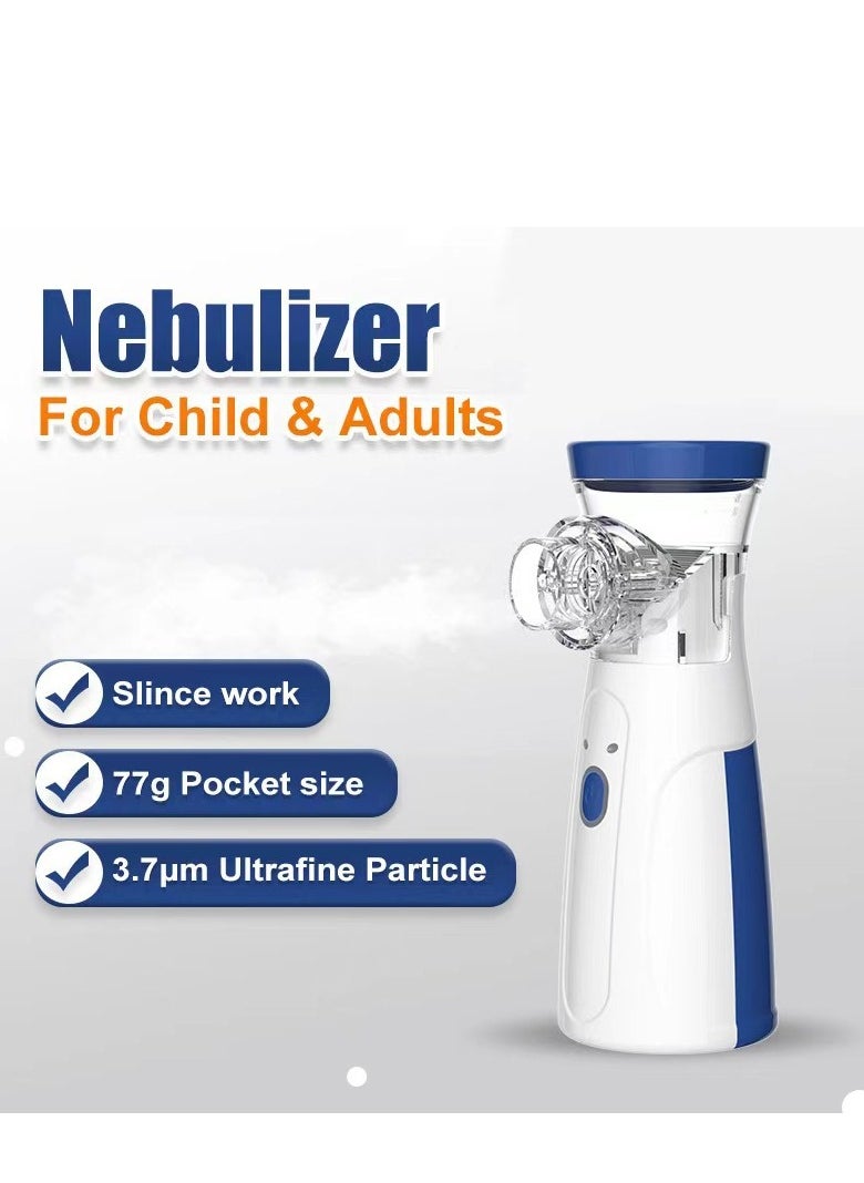 Angmei Automatic Medical Portable Steam Inhaler，Electronic Mesh ultrasonic steamer Inhaler for Adults and Children，Relieve Allergies, Asthma and Breathing Problems  - Image 1