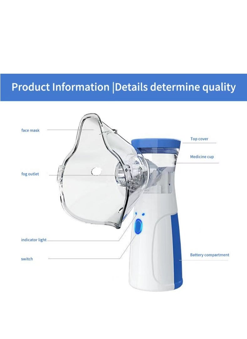 Angmei Automatic Medical Portable Steam Inhaler，Electronic Mesh ultrasonic steamer Inhaler for Adults and Children，Relieve Allergies, Asthma and Breathing Problems  - Image 2