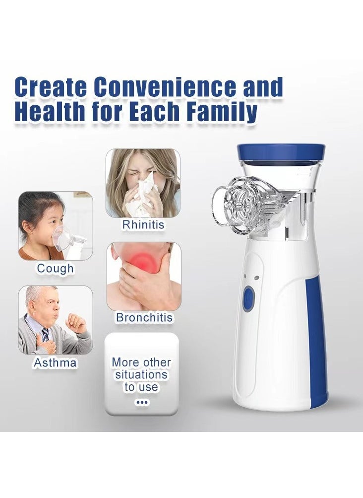 Angmei Automatic Medical Portable Steam Inhaler，Electronic Mesh ultrasonic steamer Inhaler for Adults and Children，Relieve Allergies, Asthma and Breathing Problems  - Image 4