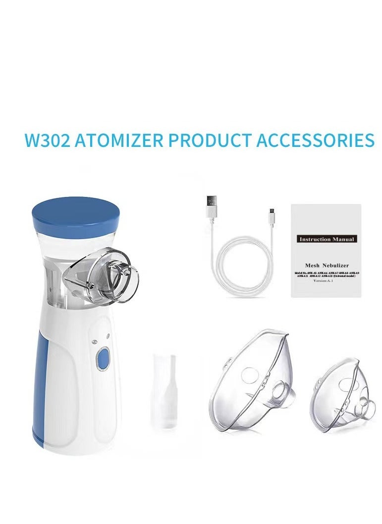 Angmei - Automatic Medical Portable Steam Inhaler，Electronic Mesh ultrasonic steamer Inhaler for Adults and Children，Relieve Allergies, Asthma and Breathing Problems - Image 1