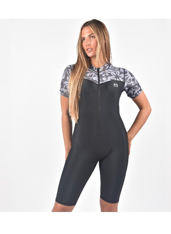 modestly active Short Sleeve/ Short Leg All-in-One Swimwear Suit Modestly Swimwear - Image 1