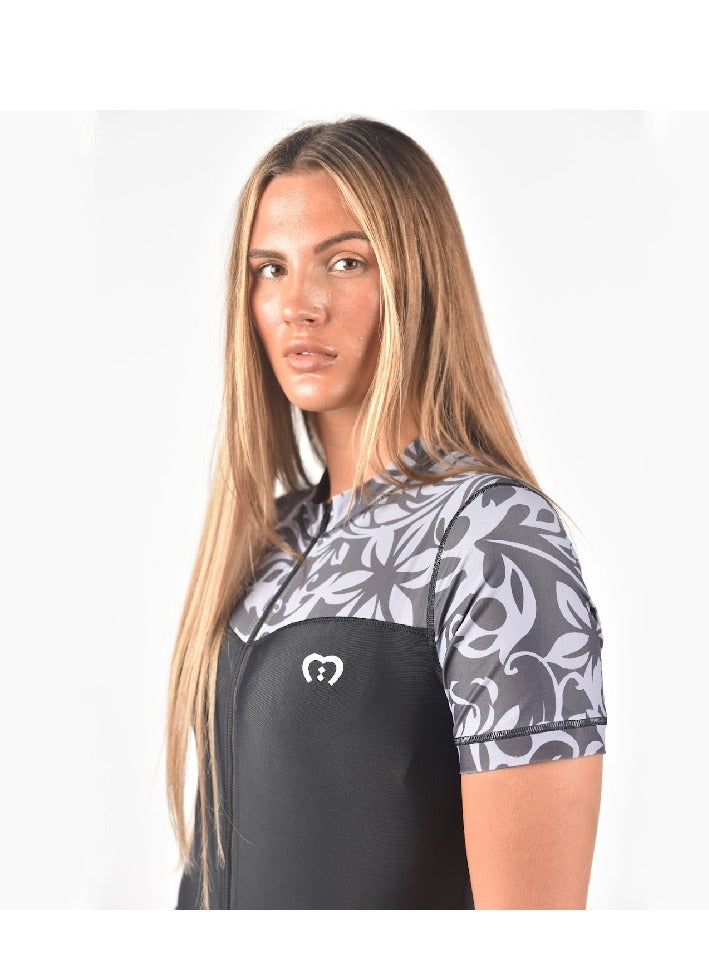 modestly active Short Sleeve/ Short Leg All-in-One Swimwear Suit Modestly Swimwear - Image 3