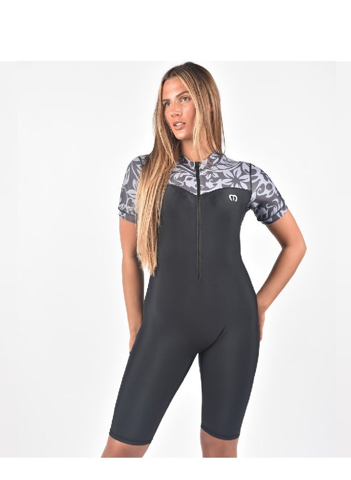 modestly active Short Sleeve/ Short Leg All-in-One Swimwear Suit Modestly Swimwear - Image 2