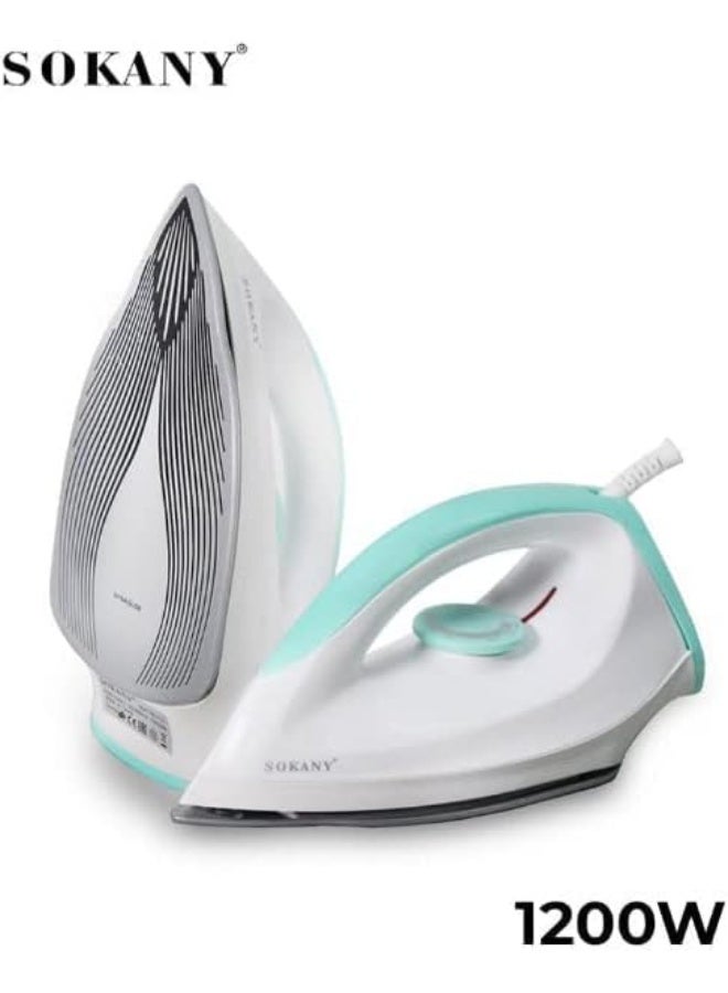 Sokany 1200W Dry Iron - Heats up quickly, irons safely on all fabrics, and features a smooth, non-stick soleplate - A-119 - Image 3